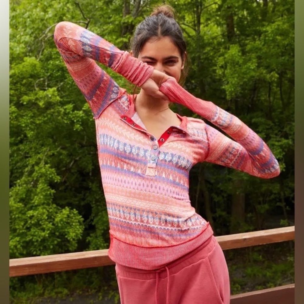 Free People Rally Print Layered Top
